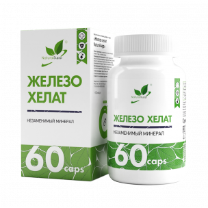 Natural Supp Chelated Iron, 60 капсул