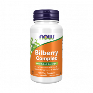 NOW Bilberry Complex, 100 капсул