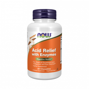 NOW Acid Relief with Enzymes, 60 таблеток