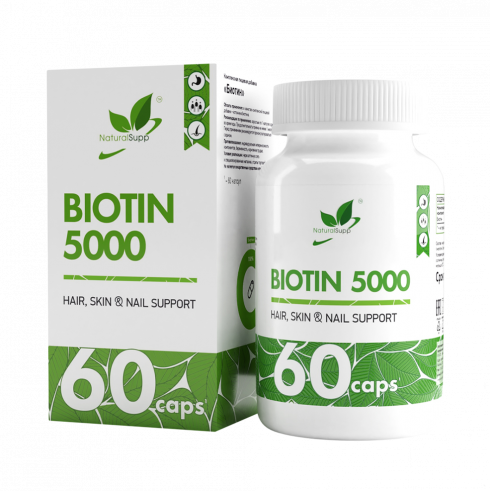 Natural Supp Biotin 5000, 60 капсул Natural Supp Biotin 5000, 60 капсул