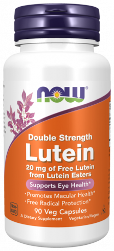 NOW Lutein Double Strength 20 mg, 90 капсул