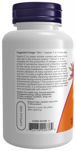 NOW C-500 Calcium Ascorbat, 100 капсул NOW C-500 Calcium Ascorbat, 100 капсул