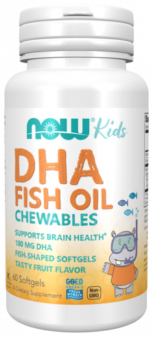 NOW DHA Kid's Chewable Fruit-Flavor, 60 капсул