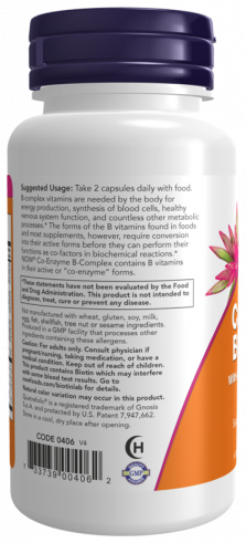 NOW Co-Enzyme B-Complex, 60 капсул NOW Co-Enzyme B-Complex, 60 капсул