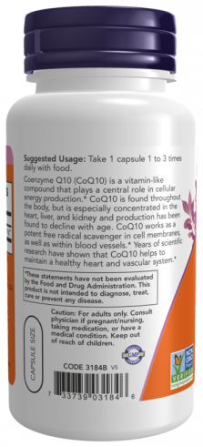 NOW CoQ10 30 mg, 60 капсул