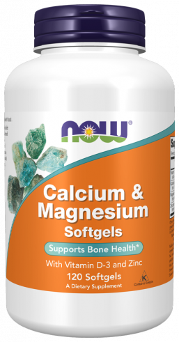 NOW Calcium & Magnesium Softgels With Vitamin D and Zinc, 120 капсул NOW Calcium & Magnesium Softgels With Vitamin D and Zinc, 120 капсул