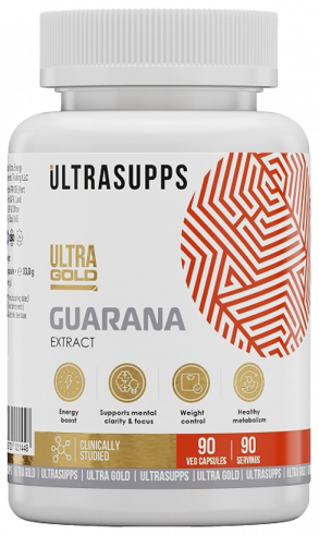 Ultrasupps Ultra Gold Guarana, Ультра Голд Гуарана, 90 капсул