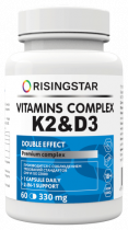 Risingstar Vitamins Complex K2 &amp; D3, 60 капс