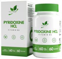 Natural Supp Pyridoxine HCL Vitamin B6, 60 капсул