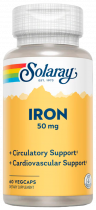 Solaray Iron, Железо, 60 капсул